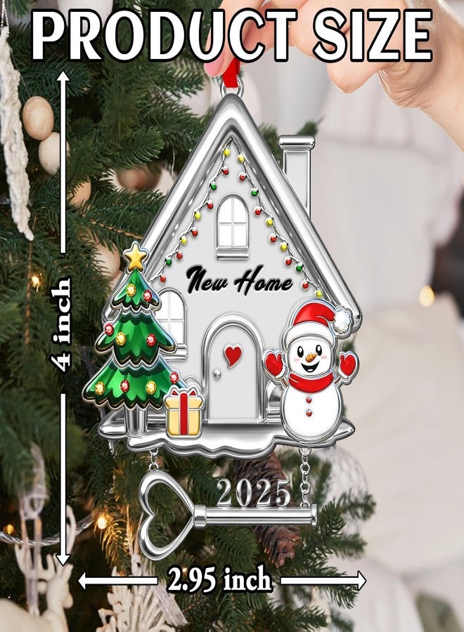 GRMIKBU House Warming Gifts New Home Ornament Metal 2025 - First Christmas in Our New Home Ornament 2025, Christmas Tree Decoration 2025 for New Homeowners, Couple & Family - Image 2